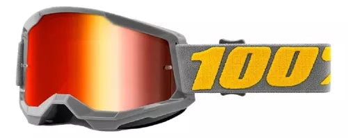 Óculos 100% Strata 2.0 Izipizi Cinza Espelhado Motocross