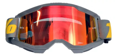Óculos 100% Strata 2.0 Izipizi Cinza Espelhado Motocross