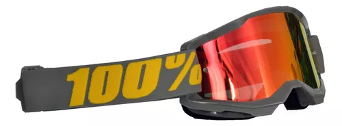 Óculos 100% Strata 2.0 Izipizi Cinza Espelhado Motocross